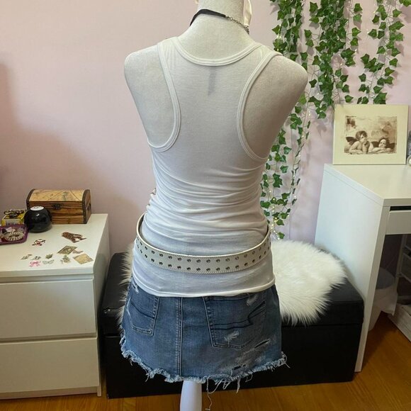 Y2K White and Gold Sequin Top - Picture 4 of 8